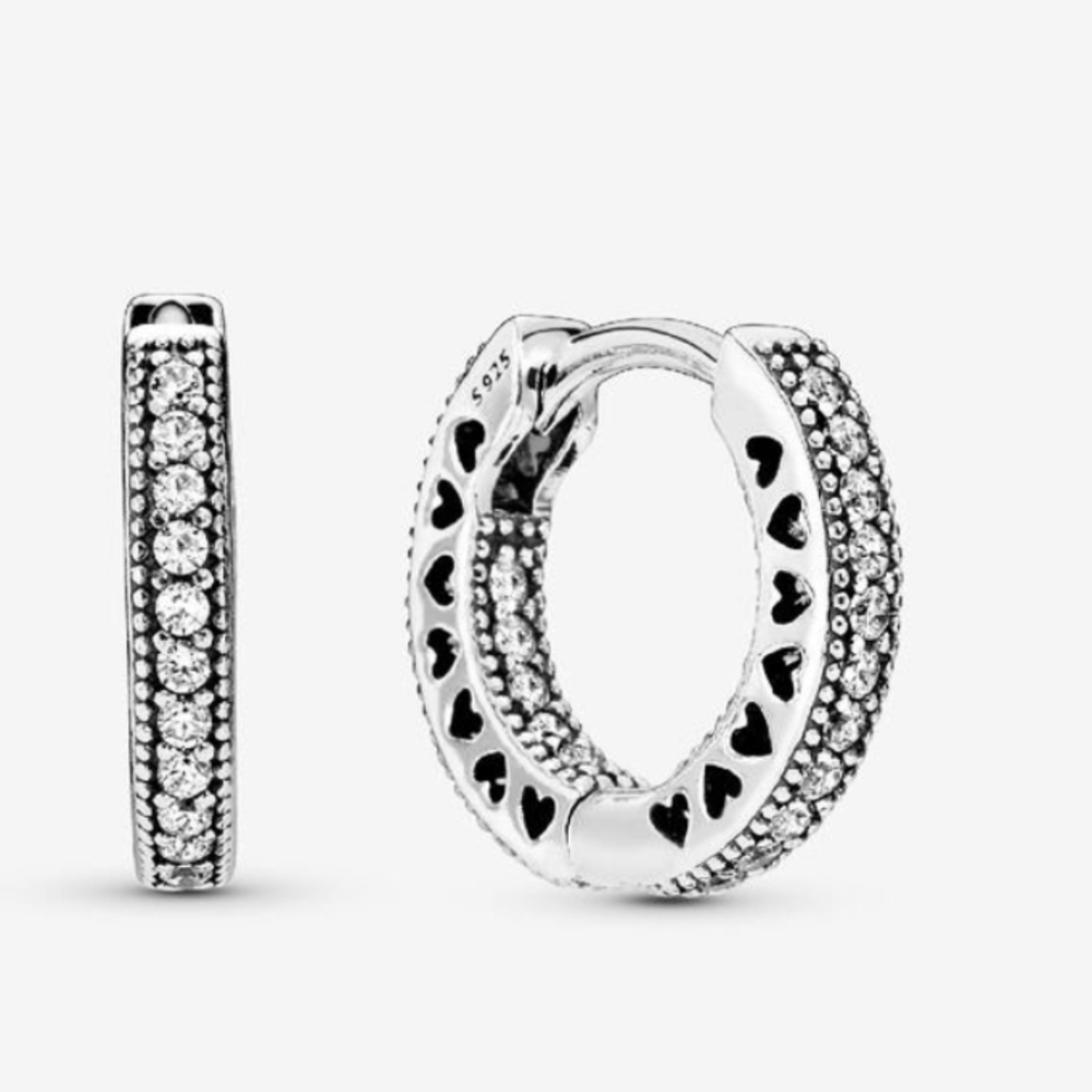 Pandora Elegant Silver Hoop Earrings